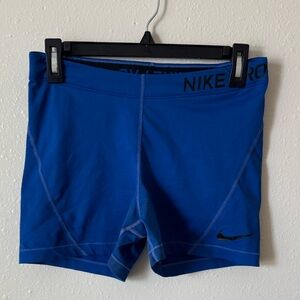 Nike Pro Blue Spandex Athletic Shorts